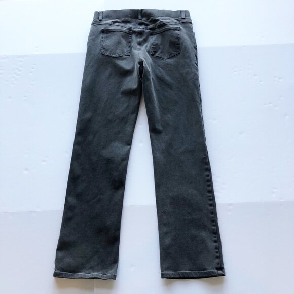 BETABRAND Straight Leg Yoga Denim 4-Pocket Gray Jeans Womens Medium Petite - Picture 4 of 9